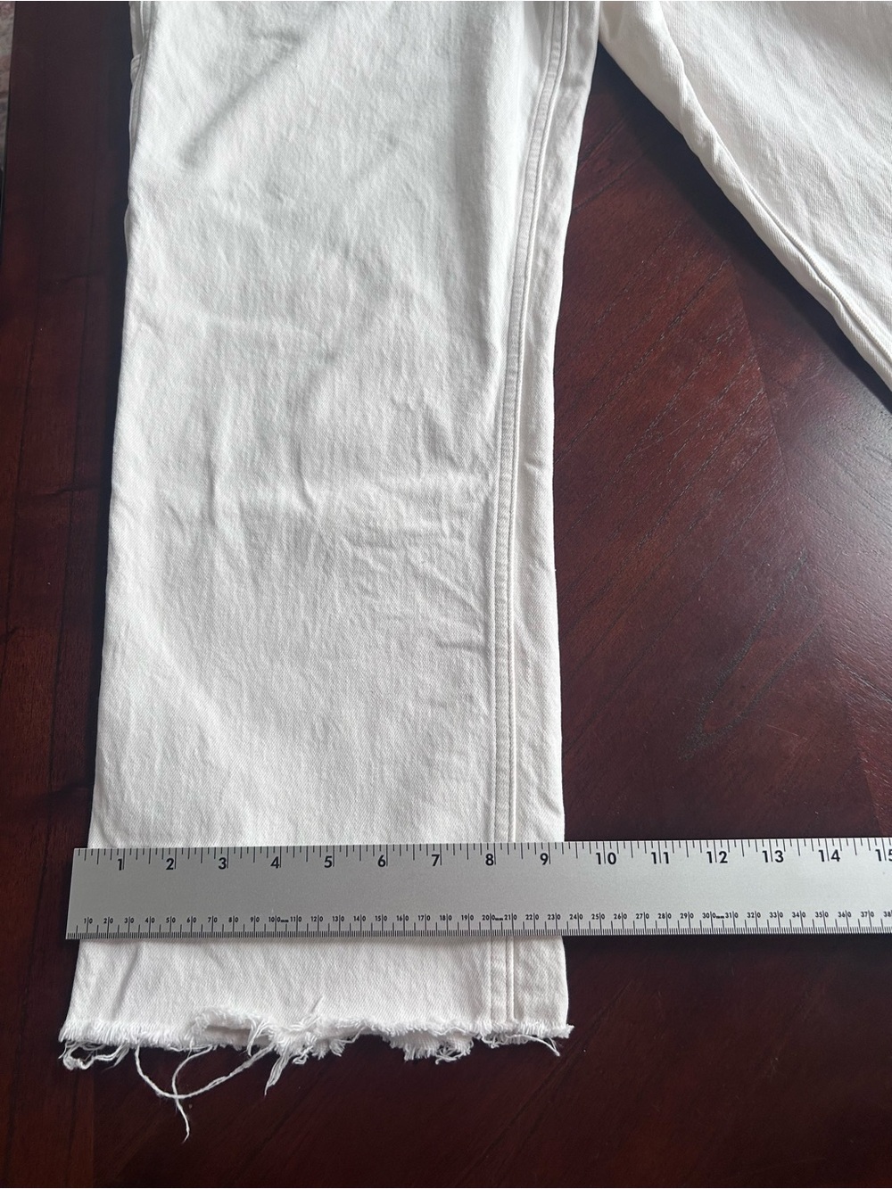 Abercrombie & Fitch Curve Love White Denim Straight High Rise Jeans 30/10R - Picture 5 of 10